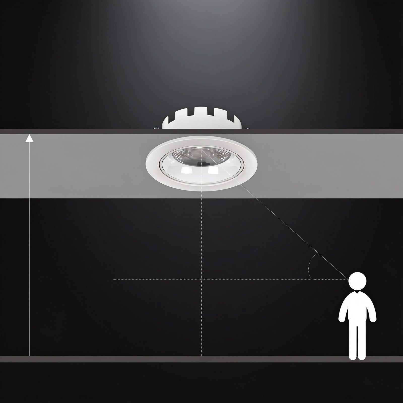 Ultra-slim Spotlight 8W Anti-glare